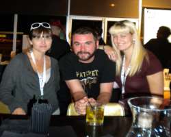A. J. Bowen consuming alcohol